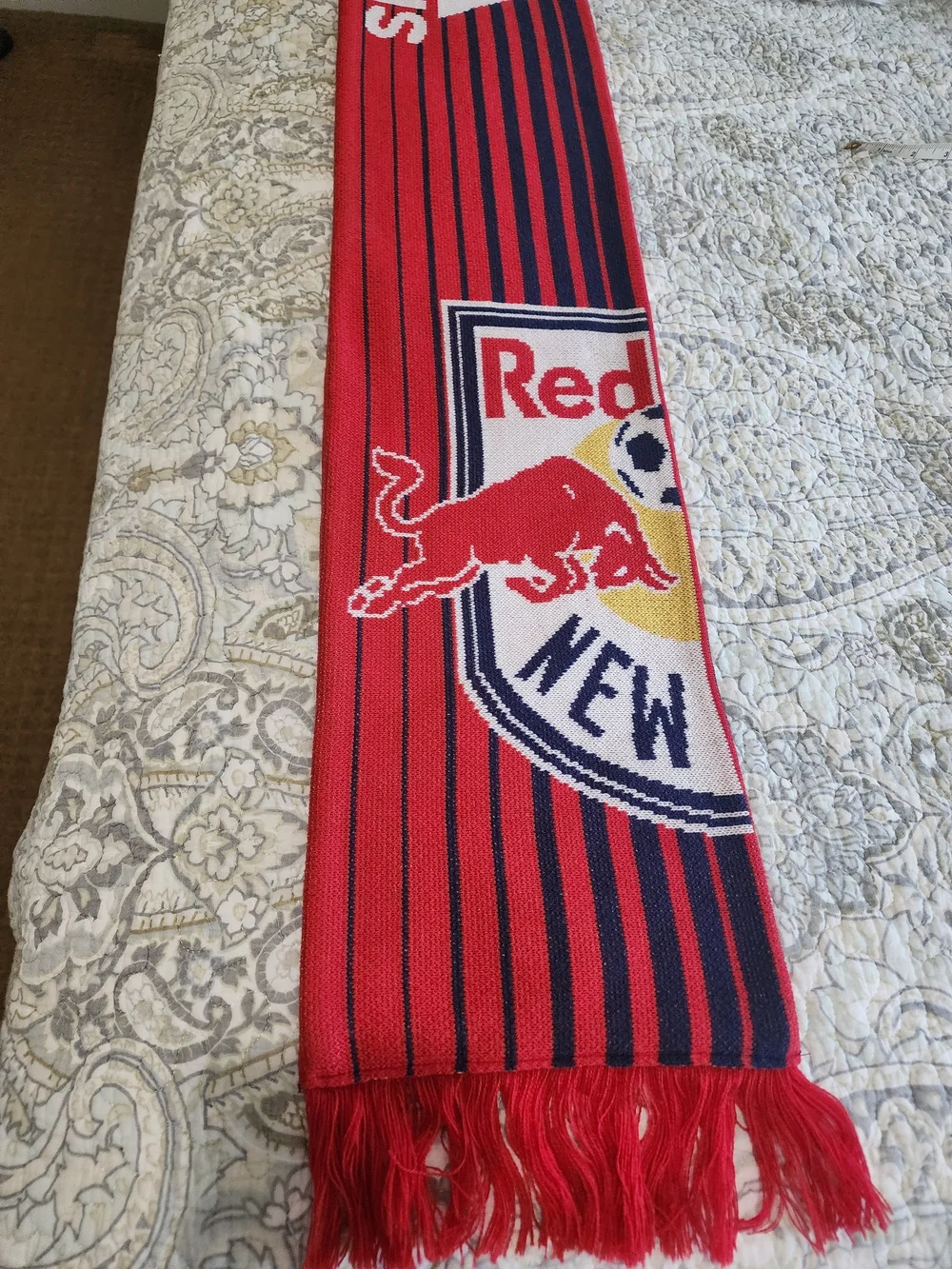 SOCCER FAN Adidas New York USA Red Bulls Red & Navy Scarf